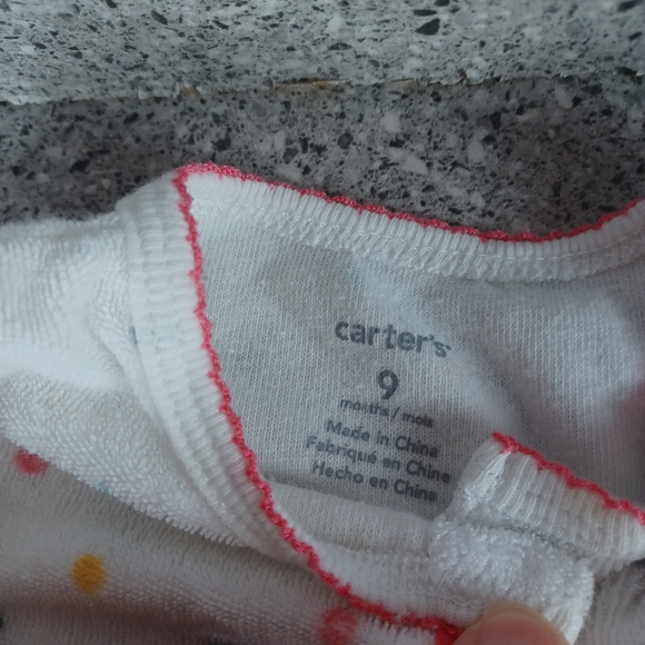 Bundle 6-9 Months Footie Pajamas Baby Girl Burts Bees Carter's Floral - Picture 6 of 8